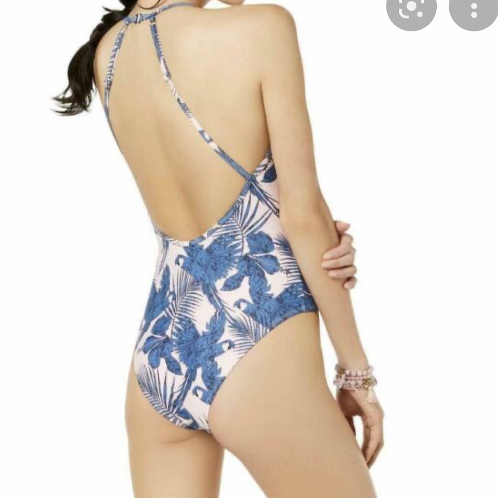 NEW Minkpink hibiscus island one piece M swimsuit womens - Picture 2 of 7